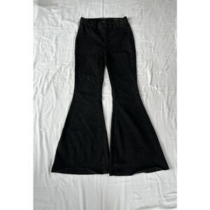 Women's Judy Blue Black 14 Inch Flare Pull On Super Jeans, Size 9/29